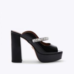 Kurt Geiger Duke Platforma Peep Bombeu Negrii | ETUT6498