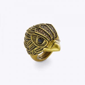 Kurt Geiger Eagle Grosolan Ring Aurii | YQNJ0788