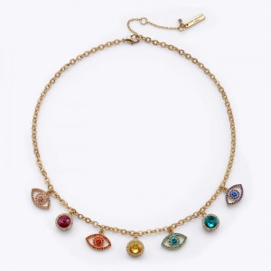 Kurt Geiger Eye Crystal Necklace Aurii | XTEJ2570