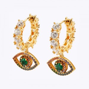 Kurt Geiger Eye Huggie Earrings Colorati | CHAX3389