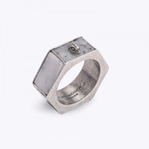 Kurt Geiger Hexagon Ring Argintii | EFZE5073
