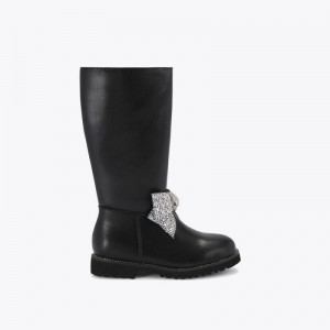 Kurt Geiger Kensington Bow Boot Negrii | KVIW4697