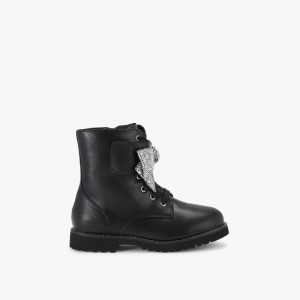 Kurt Geiger Kensington Bow Boot Negrii | CKFZ6876