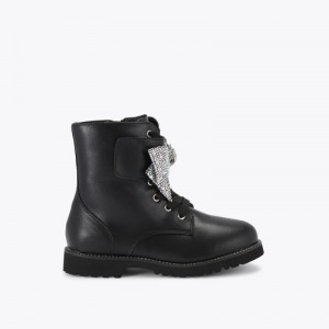 Kurt Geiger Kensington Bow Boot Negrii | EWDH2037