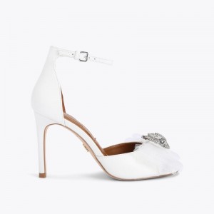 Kurt Geiger Kensington Bow Sandal Bone | NVQH8997