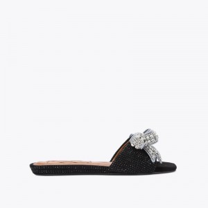 Kurt Geiger Kensington Bow Sandal Negrii | NYOA8576