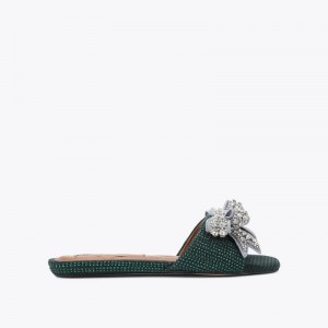 Kurt Geiger Kensington Bow Sandal Verzi Inchis | RHPB1310