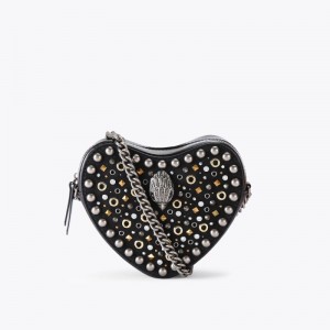 Kurt Geiger Kensington Heart Bag Negrii | YTTE3124