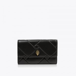 Kurt Geiger Kensington Matlasat Wallet Negrii | GLLK5300