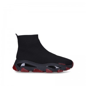 Kurt Geiger Lettie Knit Sock Negrii Rosii | HEZM7908