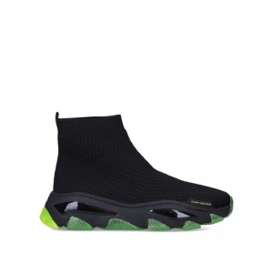 Kurt Geiger Lettie Knit Sock Negrii Verzi | XVZQ2516