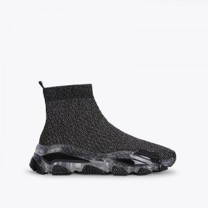 Kurt Geiger Lettie Knit Sock Negrii | ABMX6826