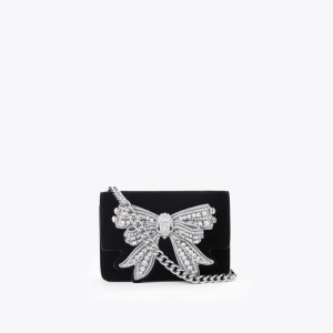 Kurt Geiger Micro Bow Shoreditch Negrii Albi | TAVV4668