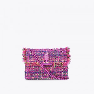 Kurt Geiger Mini Tweed Kensington Fushia | QJLJ6728