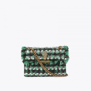 Kurt Geiger Mini Tweed Kensington Negrii Verzi | AGQR0586