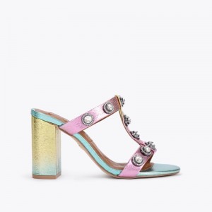 Kurt Geiger Octavia Block Mule Roz | XFDS6641