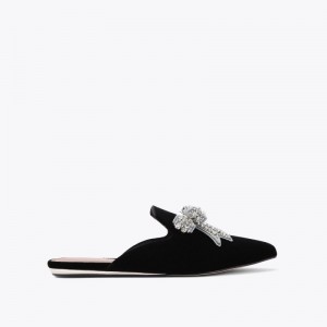 Kurt Geiger Olive Bow Negrii | HELO9200