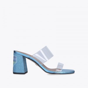 Kurt Geiger Party Block Sandal Albastri | JXFC3581