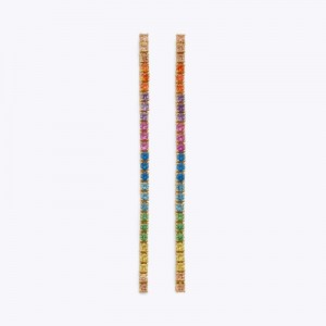 Kurt Geiger Rainbow Linear Earrings Colorati | JNPM5282