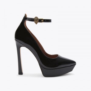 Kurt Geiger Shoreditch Platforma Court Negrii | XWEZ9600