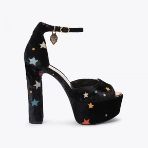 Kurt Geiger Shoreditch Platforma Heel Negrii | SHNS2590