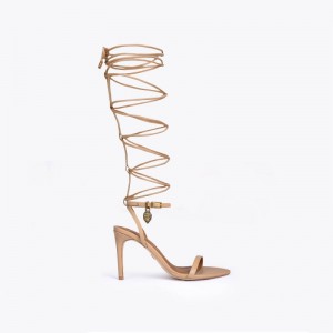 Kurt Geiger Shoreditch Sandal Tie Camel | XMLW7619