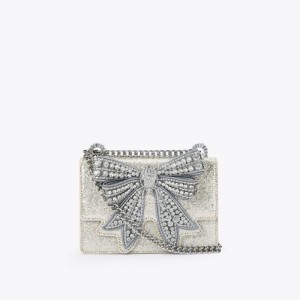 Kurt Geiger Small Bow Shoreditch Argintii | WVDG6952
