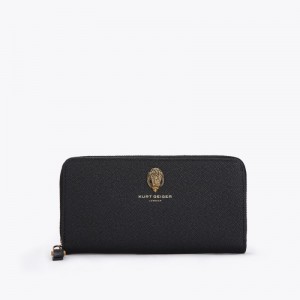 Kurt Geiger Zip Around Negrii | TEPF9930