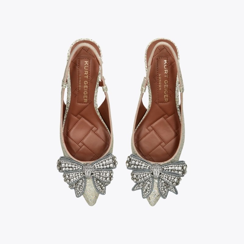 Kurt Geiger Belgravia Bow Slingback Aurii | VSIE3083