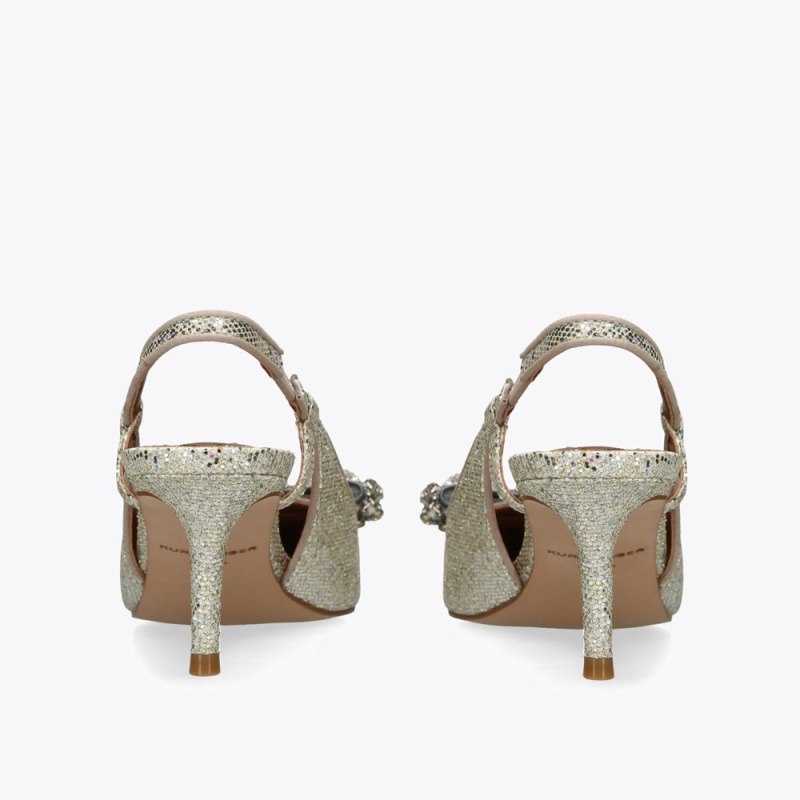 Kurt Geiger Belgravia Bow Slingback Aurii | VSIE3083