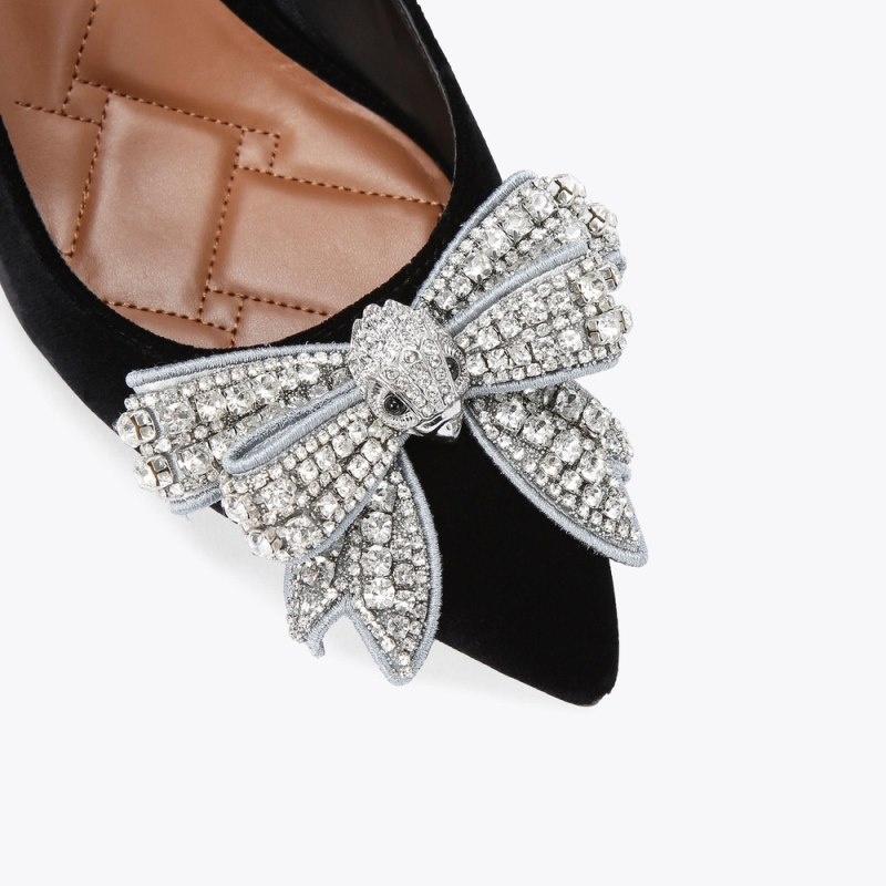 Kurt Geiger Belgravia Bow Slingback Negrii | AHMW1475