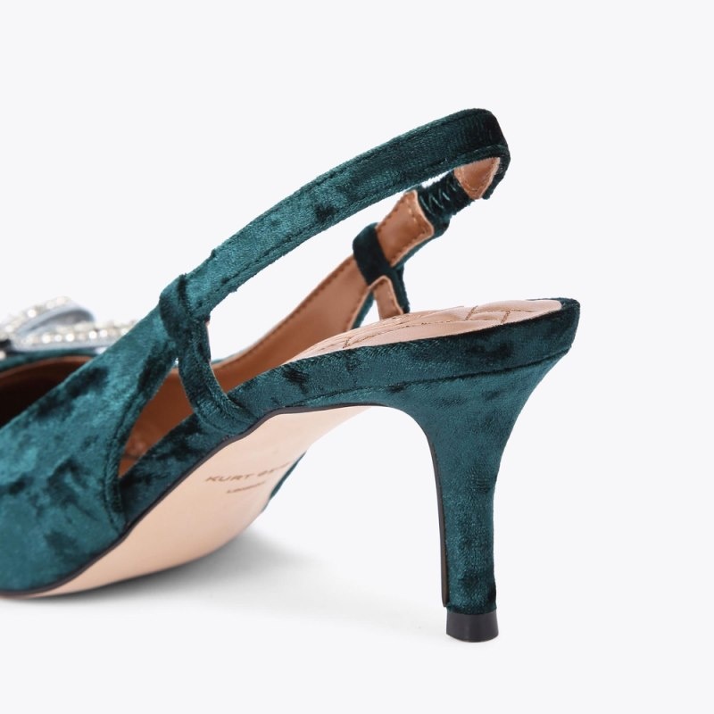 Kurt Geiger Belgravia Bow Slingback Turcoaz | JSMN1978