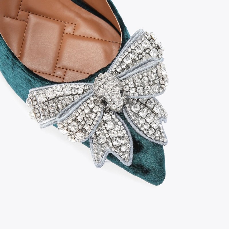 Kurt Geiger Belgravia Bow Slingback Turcoaz | JSMN1978