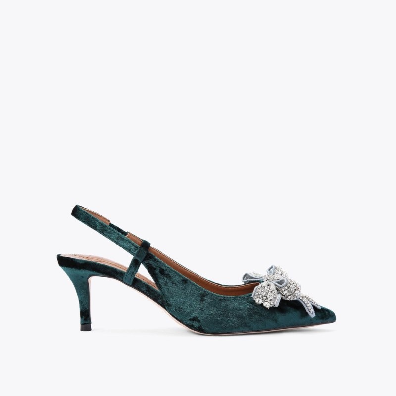 Kurt Geiger Belgravia Bow Slingback Turcoaz | JSMN1978