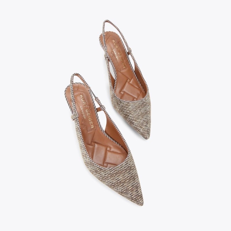 Kurt Geiger Belgravia Slingback Court Bej | WBSD2526