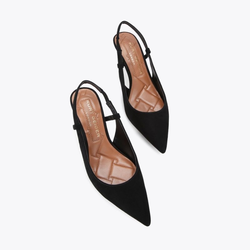 Kurt Geiger Belgravia Slingback Court Negrii | BYHN4980
