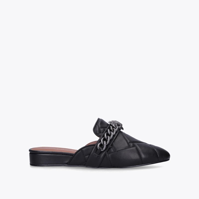 Kurt Geiger Chelsea Mule Matlasat Negrii | HSBD4455