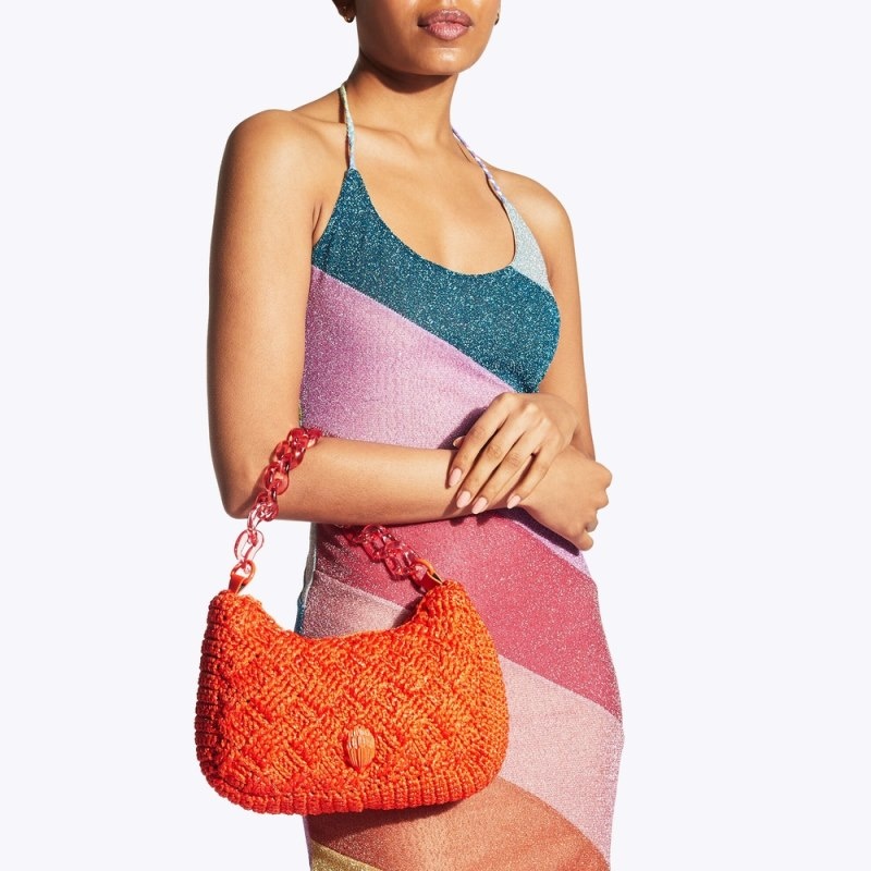 Kurt Geiger Crochet Multi Portocalii | YEIQ7737