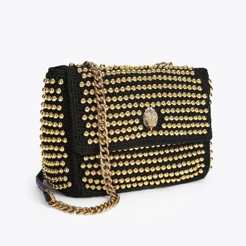 Kurt Geiger Crochet Stud Kensington Negrii | QOMI8187