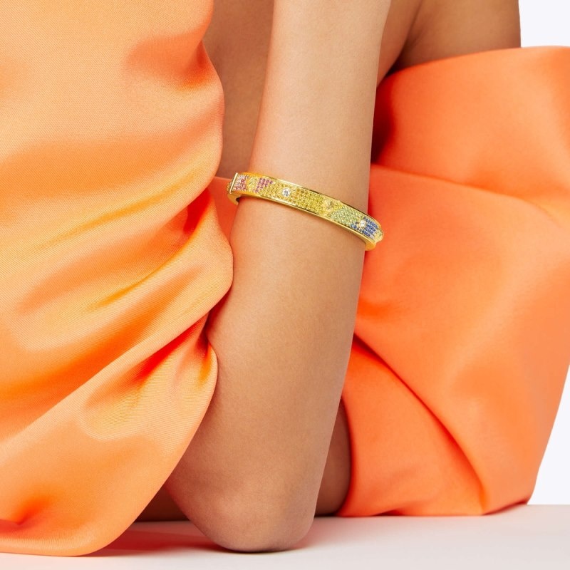 Kurt Geiger Cryst Metal Eagle Bangle Colorati | RBTX6740