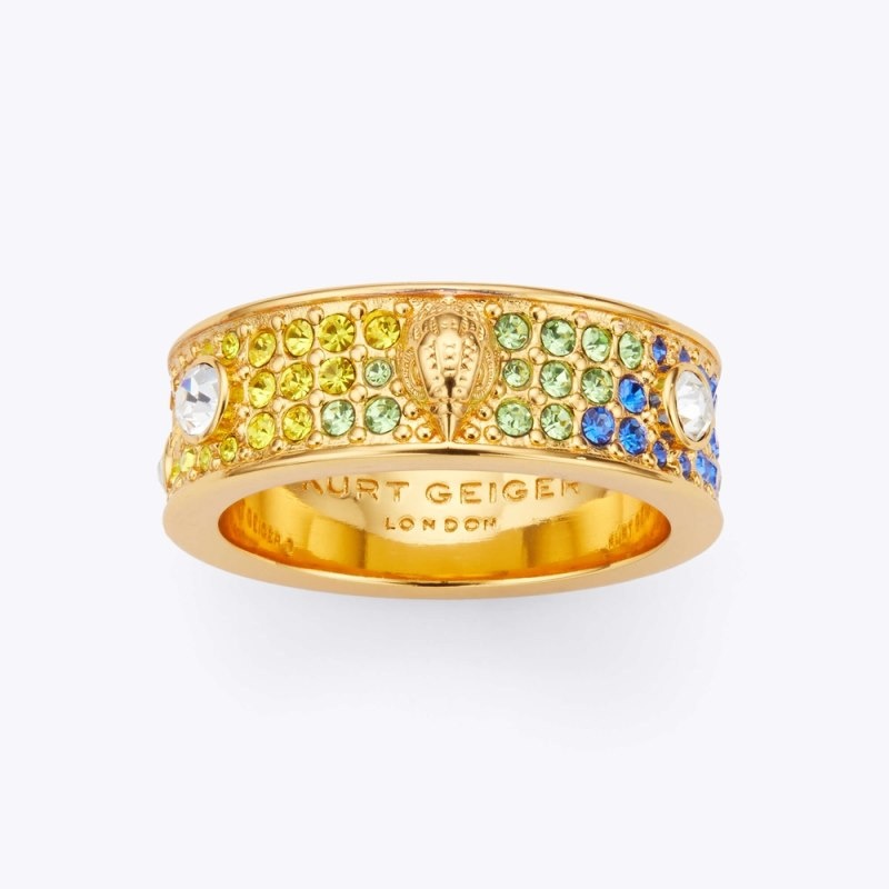 Kurt Geiger Cryst Metal Eagle Ring Colorati | KFUW8427
