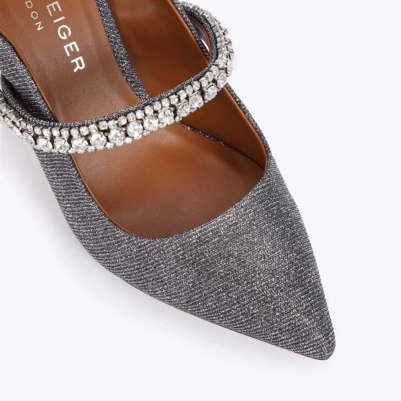 Kurt Geiger Duke Mule Argintii | XYNU6965