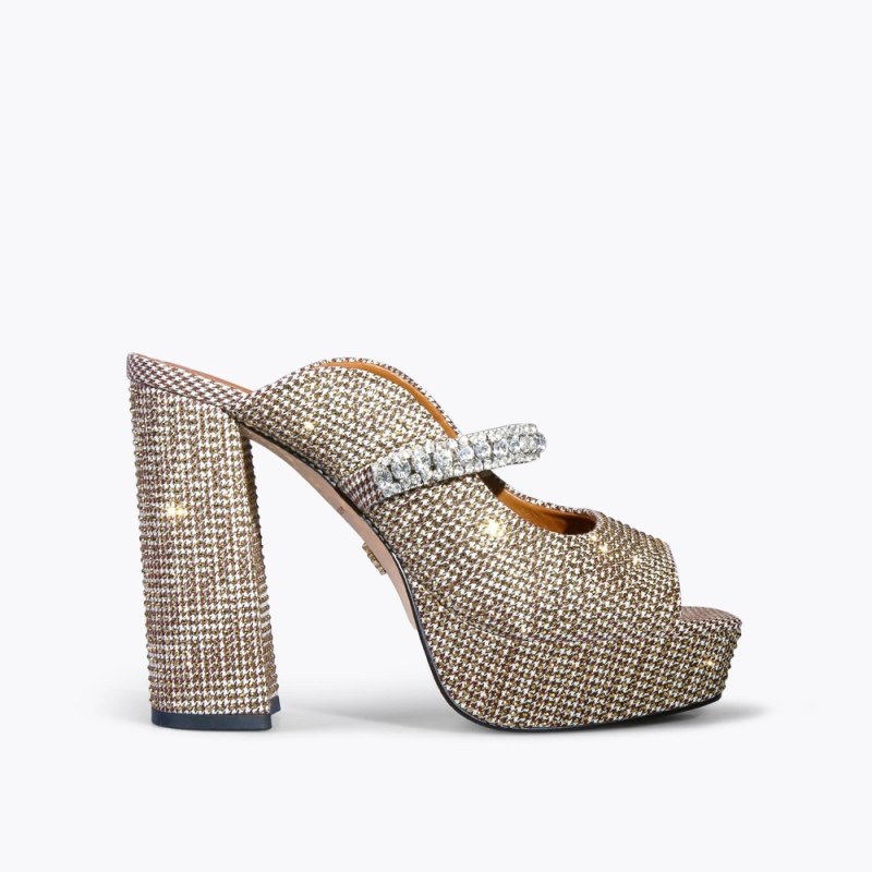 Kurt Geiger Duke Platforma Heels Bej | HWVL5820