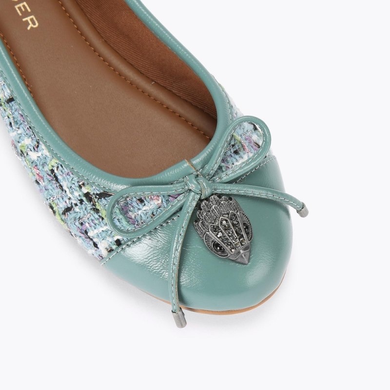 Kurt Geiger Eagle Ballerina Albastri | UQNW6335