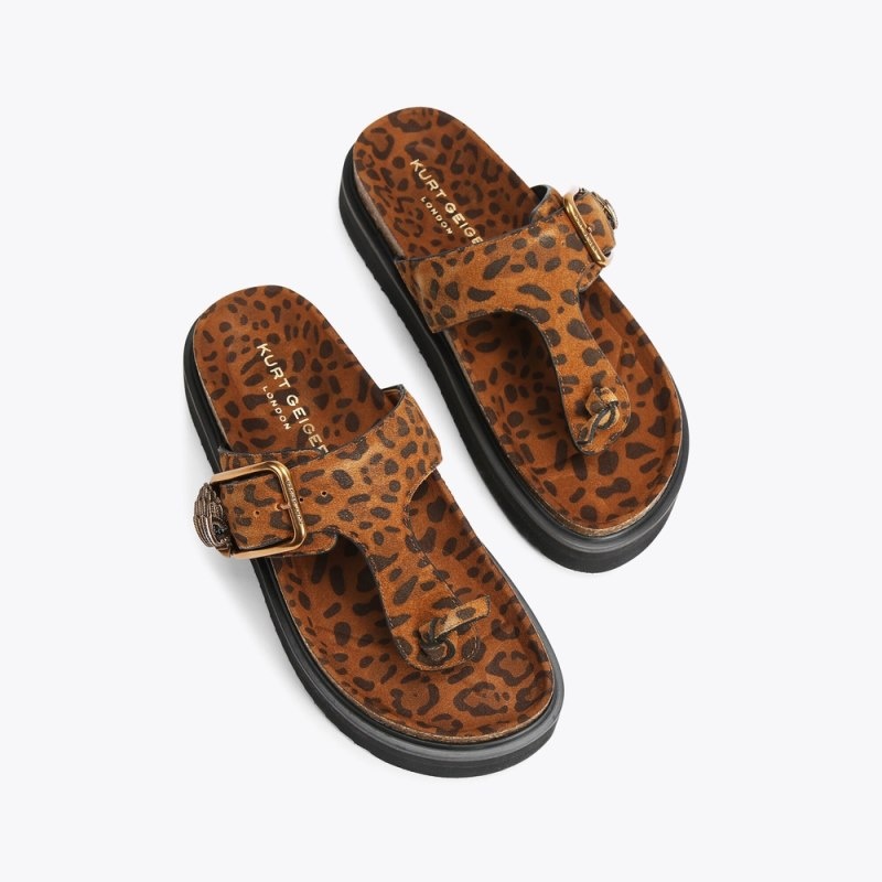 Kurt Geiger Eagle Cu Catarama T-bar Maro | HDTG6421
