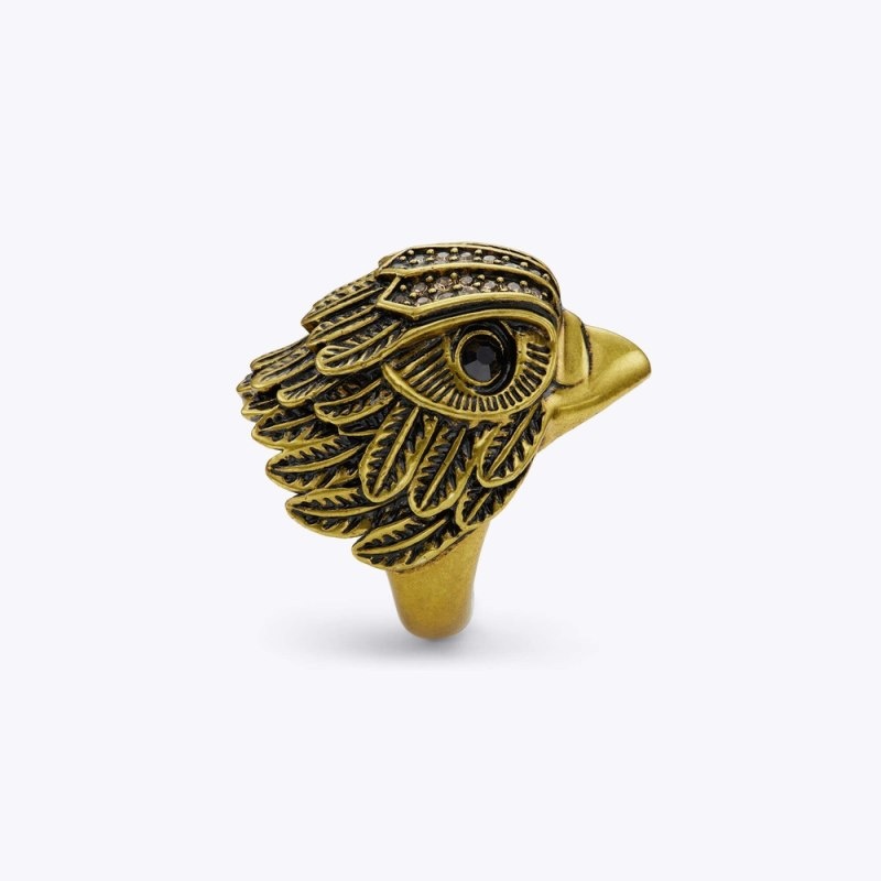 Kurt Geiger Eagle Grosolan Ring Aurii | YQNJ0788