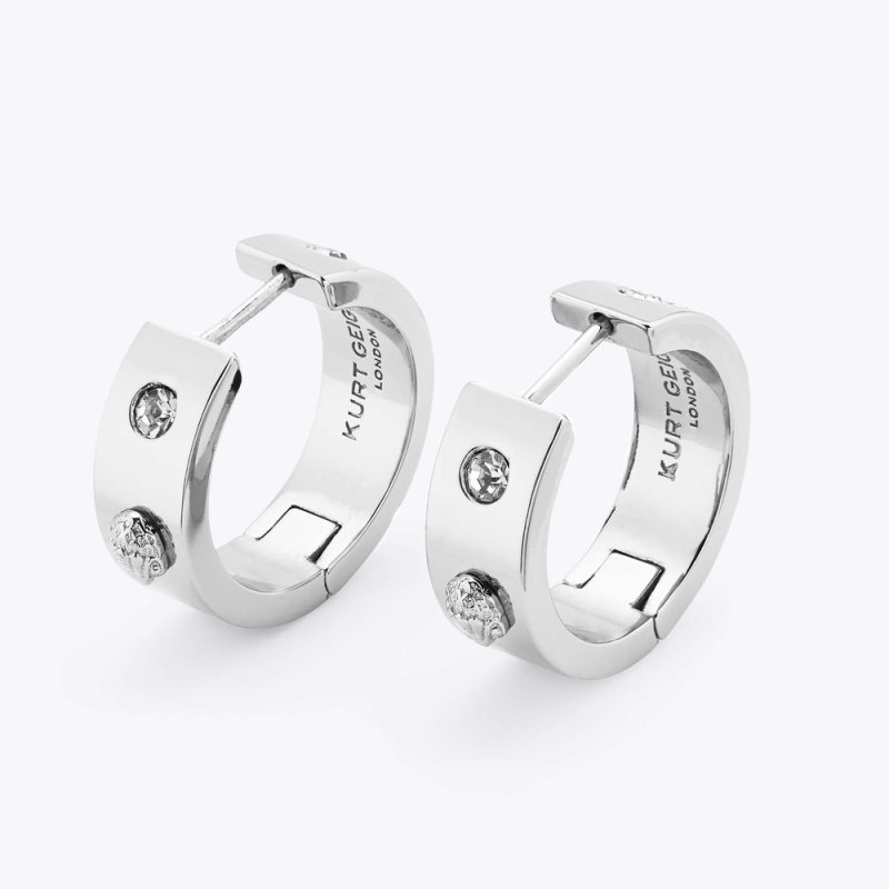 Kurt Geiger Eagle Hoop Earrings Argintii | GIJE2260