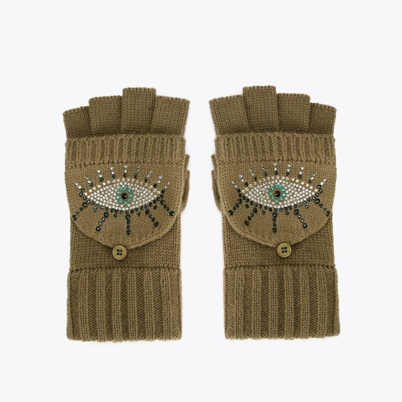 Kurt Geiger Evil Eye Mitten Kaki | PCIN4136