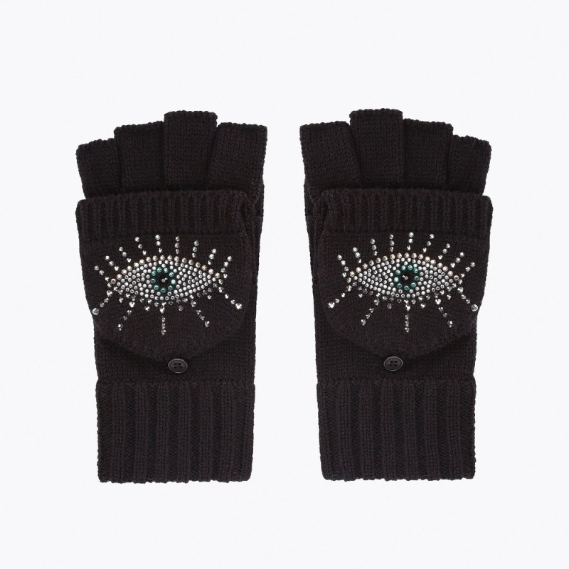 Kurt Geiger Evil Eye Mitten Negrii | QMPC6208