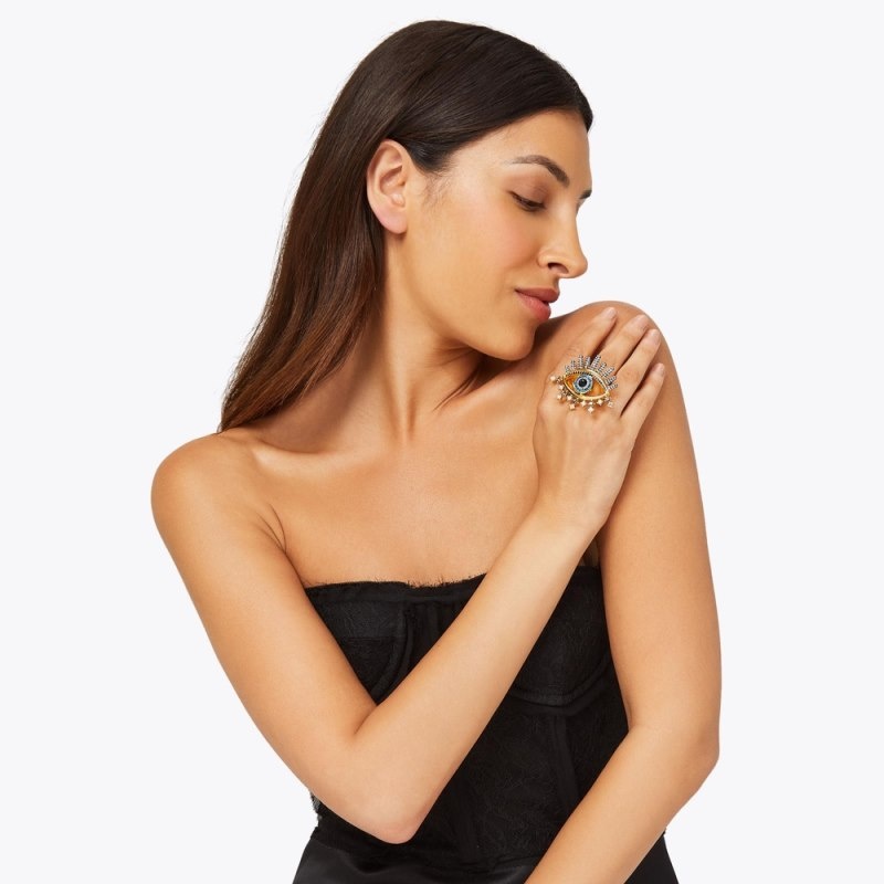 Kurt Geiger Evil Eye Ring Metal | PXKZ2586